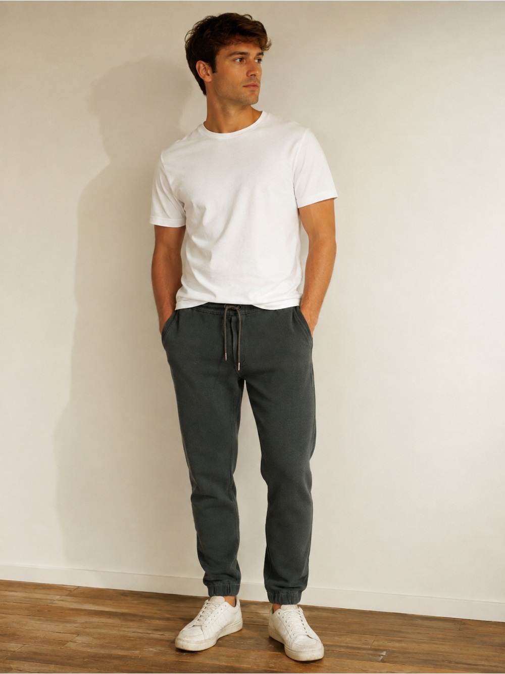 Taylor Stitch Apres Jogger Pant Sashiko Organic Cotton Waffle Textured XL Green